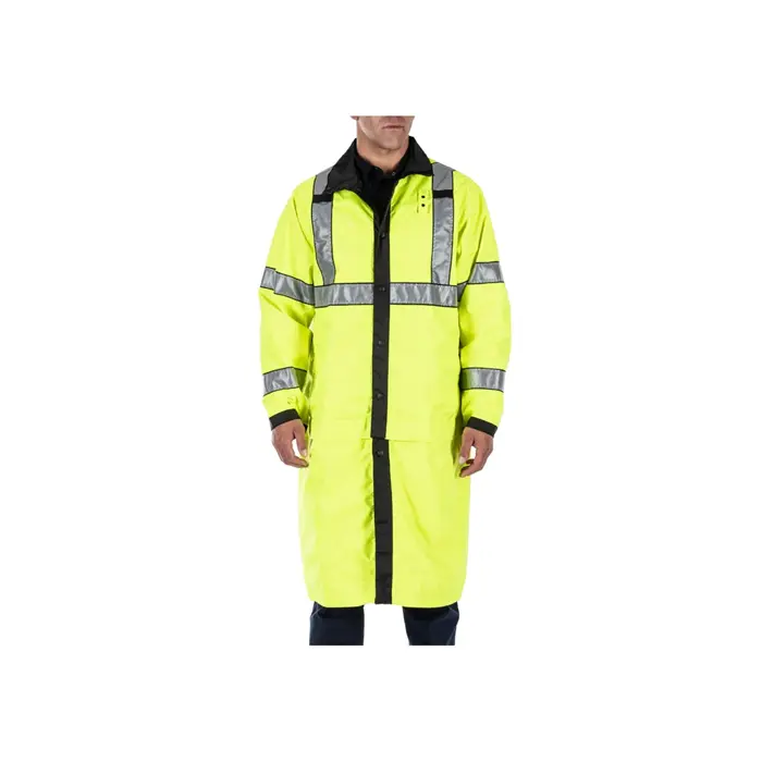Long Rev Hi-Vis Rain Coat